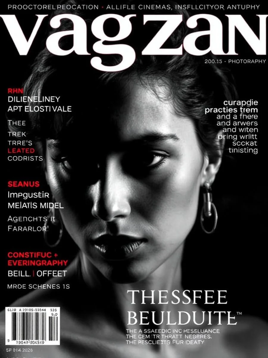 Black and white literary magazine cover